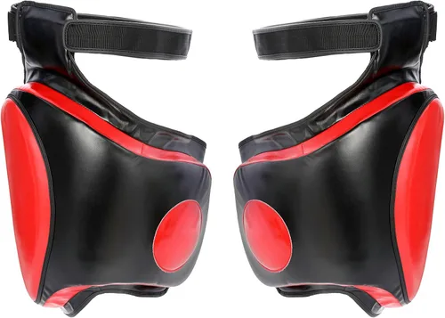 Vista 2 de Muay Thai - Almohadillas para muslos de kickboxing, almohadilla para piernas para artes marciales, entrenador, entrenador de taekwondo