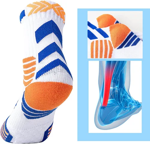 Vista 4 de 5 pares de calcetines deportivos deportivos para niños, baloncesto, fútbol, para niños y niñas de 7 a 12 años