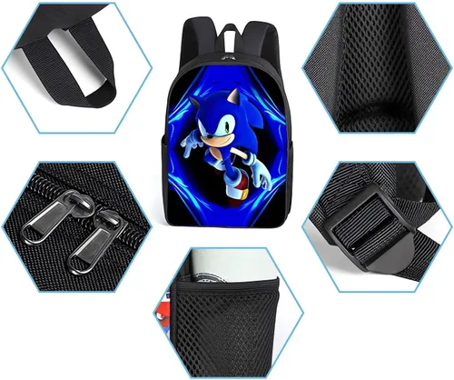 Vista 4 de AWSFYESV Mochila 3-en-1 de dibujos animados impresa en 3D, mochila linda mochila casual mochila de viaje mochila deportiva de moda, S01