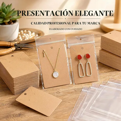 Vista 2 de ovsor Funciona muy bien con tarjetas de exhibición de aretes: tarjetas de aretes bien hechas de 3.5 x 2.4 pulgadas con buena calidad de papel