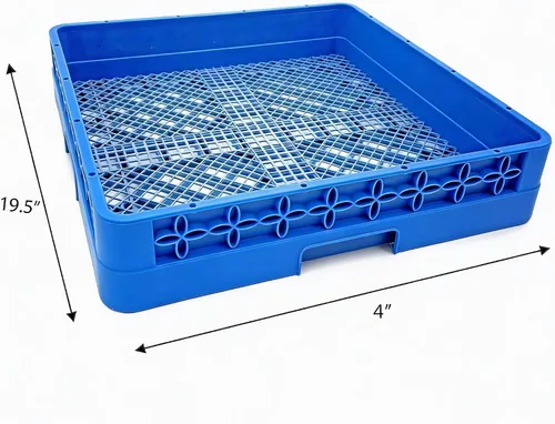 Vista 2 de Estante de cubiertos para lavavajillas comercial Combinación de tamaño completo Polipropileno (azul)