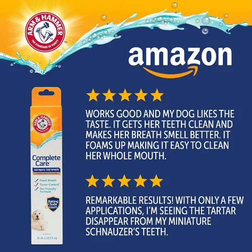 Vista 9 de Arm & Hammer Complete Care - Pasta de dientes enzimática para cachorros, sabor a mantequilla de maní, pasta de dientes enzimática para perros