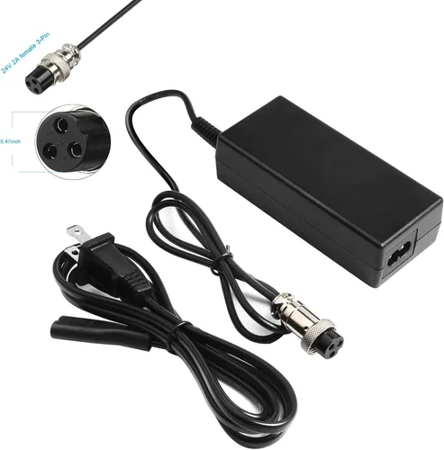 Vista 5 de TREE.NB Cargador de batería eléctrico de 24 V 2A para Mini Chopper Sunl City Express Razor CC2420 E100 E125 E150 E175 E200 E225S E300 E325S E500
