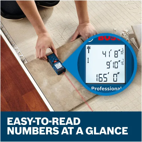 Vista 6 de Bosch Medidor láser GLM165-40 Blaze™ Pro de 165 pies