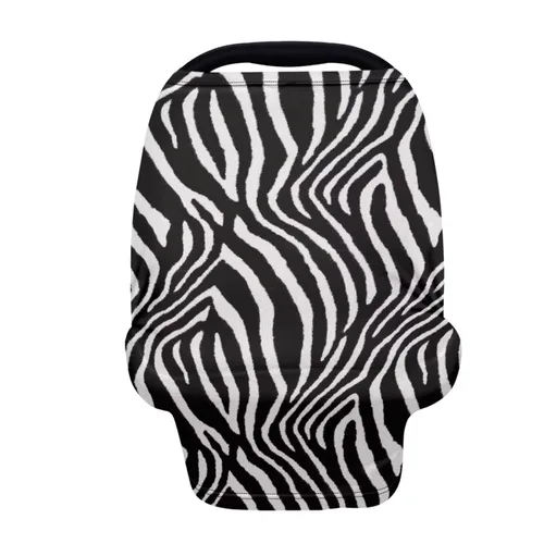 Vista 15 de Forchrinse Black and White Cow Print Nursing Cover Breastfeeding Scarf Soft Car Seat Cover for Babies Girls Infant Carseat Multi-Use Cover