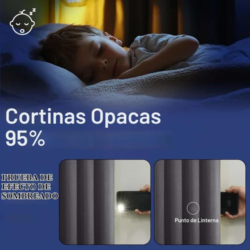 Vista 3 de OWENIE Cortinas opacas de 63 pulgadas de largo, 2 paneles para dormitorio o sala de estar, cortinas superiores con ojales con aislamiento térmico
