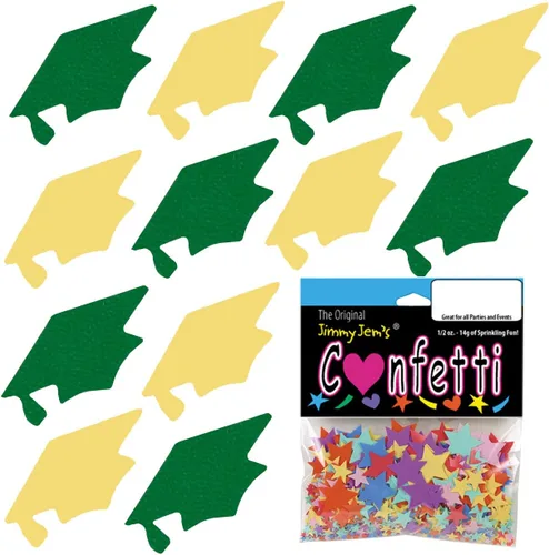 Vista 136 de Confetti Grad Cap Negro, Azul Marino Combo - 2 bolsas de media onza (1 oz)