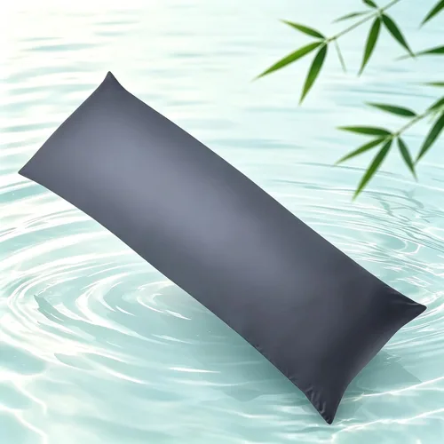Vista 25 de Fundas de almohada de viscosa de bambú con cremallera, tamaño estándar, 2 Beige