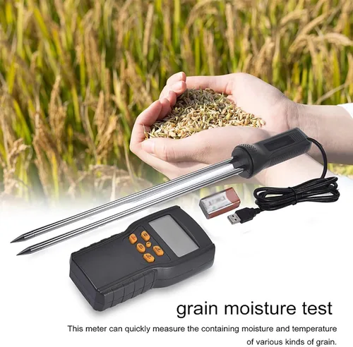 Vista 4 de Analizador digital de humedad de grano, probador de humedad de grano con pantalla de visualización, pesaje automático y sonda sensible de alta