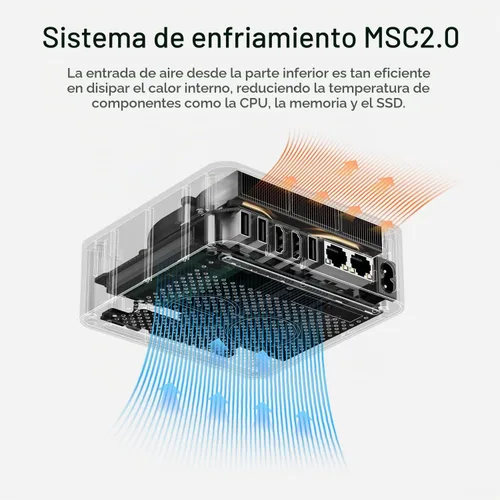 Vista 3 de Beelink Mini PC, AMD Ryzen 3 7330U 4C/8T, 16GB DDR4 RAM 500GB PCIe3.0 SSD