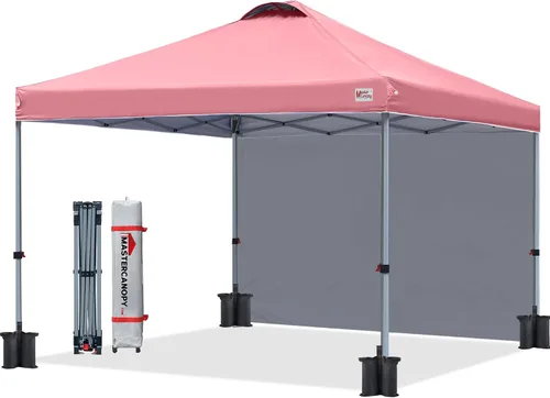 Vista 25 de MASTERCANOPY - Toldo desplegable duradero con 1 pared lateral (6.6 x 6.6 pies, caqui)