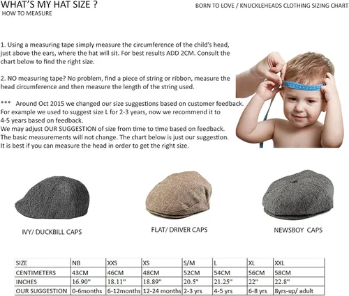 Vista 17 de Born to Love Gorro de conductor a rayas para niños pequeños