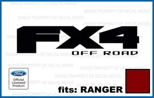 Vista 18 de FX4 Offroad - Calcomanías adhesivas naranjas para Ford Ranger troqueladas (2019-2020) - CO_Solid (juego de 2) con licencia