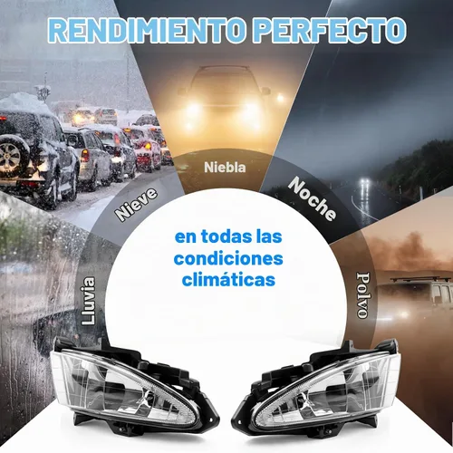 Vista 3 de Luces antiniebla adecuadas para 2007-2010 Hyundai Elantra/Avante, lámparas de conducción para parachoques, luces antiniebla, lado del conductor