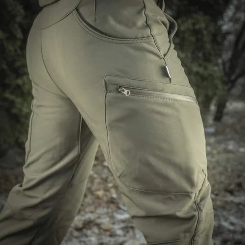 Vista 3 de M-Tac Pantalones tácticos de invierno para hombre Softshell con forro polar aislante