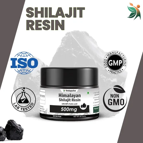 Vista 8 de Resina Shilajit/Shilajeet del Himalaya - 500 mg 80% ácido fúlvico Puro y natural Potente suplemento ayurvédico para energía, resistencia