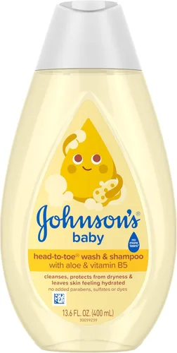 Vista 12 de Johnson's Baby Jabón y Champú Suave de la Cabeza a los Pies para Bebé, Sin Lágrimas y Hipoalergénico para Piel y Cabello Sensible del Recién Nacido