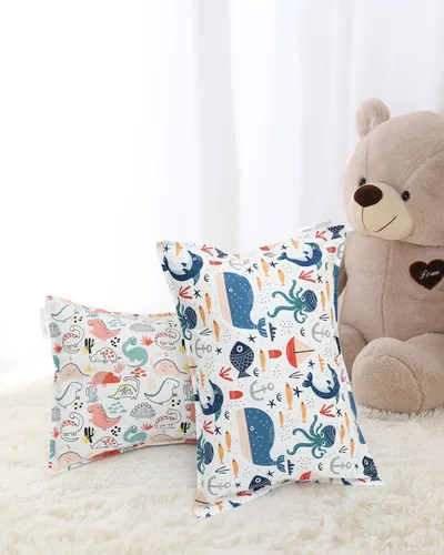Vista 6 de ALVA BABY - Fundas de almohada de algodón para niños pequeños de 13 x 18 pulgadas o 12 x 16 pulgadas