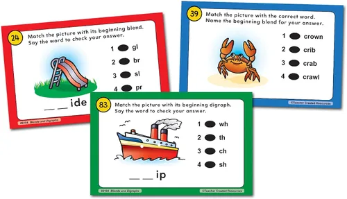 Vista 2 de Teacher Created Resources - Tarjetas de aprendizaje con Power Pen: Combinaciones y Digrafos