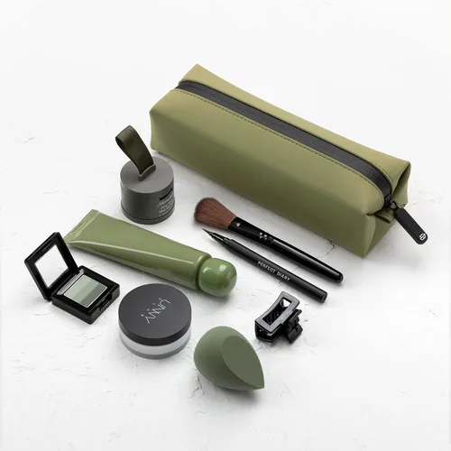 Vista 6 de Comfyable Pequeño neceser delgado mini cepillo de dientes, bolso del kit de Dopp, PU