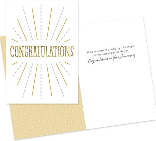 Vista 4 de Hallmark Business - Tarjetas de aniversario de trabajo surtidas (25 unidades) para clientes, empleados, clientes, miembros, grupos, asociaciones