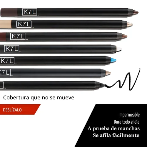 Vista 5 de K7L Lápiz delineador de ojos marrón, de larga duración, impermeable, a prueba de manchas