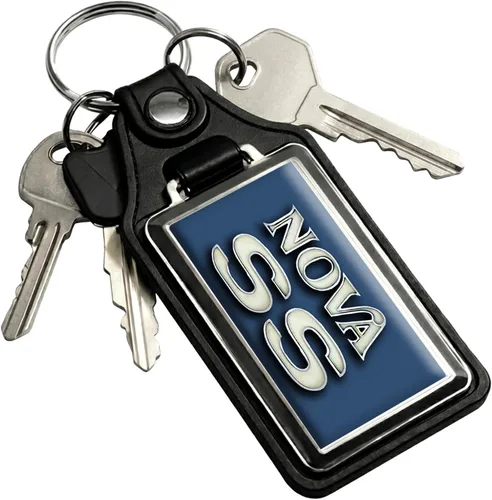 Vista 28 de Brotherhood Car Key Chain for Nova - Classic Models Keychain for Men and Blanco antiguo - Personalizado 1975