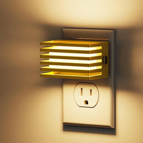 Vista 10 de L LOHAS LED Luces nocturnas enchufables a la pared, paquete de 2 luces nocturnas modernas con sensor de atardecer a amanecer, luz nocturna
