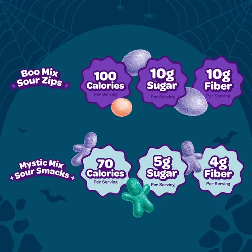 Vista 4 de JOYRIDE Paquete variado de Halloween, dulces saludables de Halloween