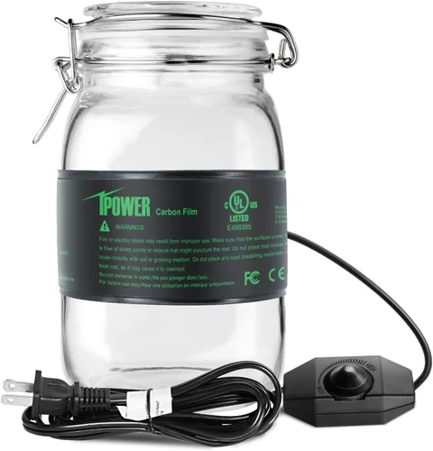 Vista 22 de iPower Alfombrilla térmica de siembra de 10 x 20.75 pulgadas, película de carbono mejorada, cálida, impermeable, para interiores, germinación