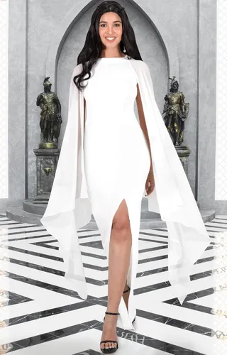 Vista 2 de KOH KOH Vestido largo hasta el suelo para mujer, elegante, formal, para fiesta de cóctel