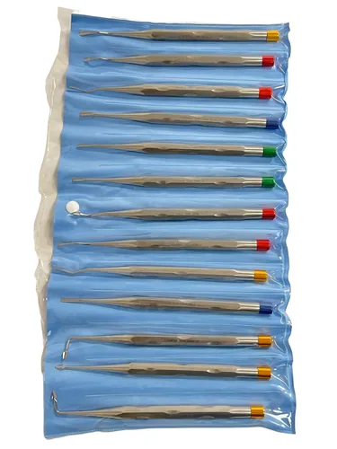 Vista 6 de Conjunto alemán de 13 proximadores dentales/elevador de extracción de luxación con casete de esterilización