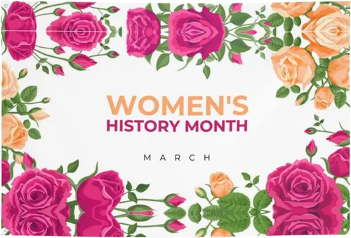 Vista 20 de Día de la Mujer Marzo es el Mes de la Historia de la Mujer Pancarta de 70 x 35 pulgadas Fondo de fotografía de fiesta de vacaciones