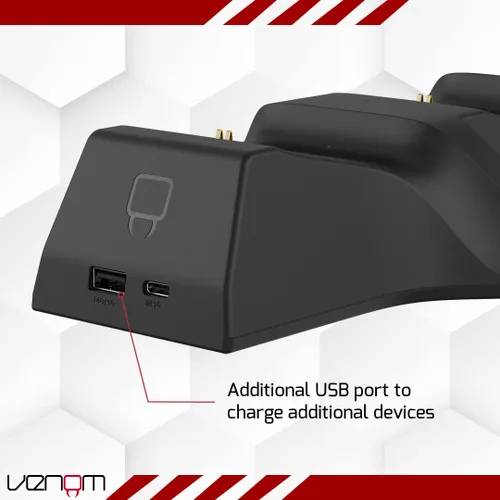 Vista 5 de Venom Twin Charging Dock with 2X Rechargeable Battery Packs - (Xbox Series X and S, Xbox One) - Black