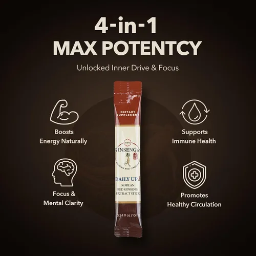 Vista 2 de Barras de extracto líquido de ginseng rojo coreano, 1,000 mg, 30 barras