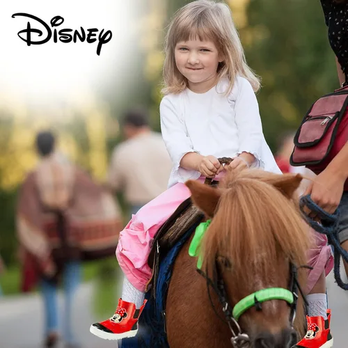 Vista 4 de Disney Botas de goma impermeables fáciles de meter de altura media para niña Minnie Mouse