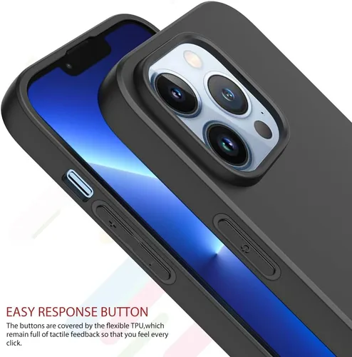Vista 7 de Funda Puxicu para iPhone 12 Pro Max, cubierta protectora de TPU mate suave de diseño delgado para iPhone 12 Pro Max, negra