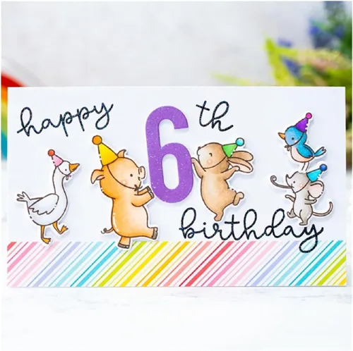 Vista 4 de Troqueles para álbumes de recortes, troqueles de metal de globo de feliz cumpleaños para hacer tarjetas, plantilla de perforación para manualidades