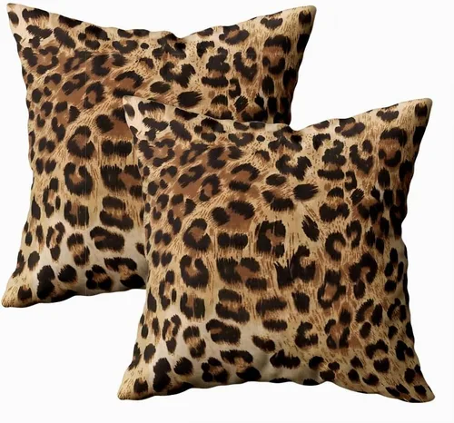Vista 15 de TOMWISH Juego de 2 fundas de almohada de 16 x 16 pulgadas, diseño de vaca blanca y negra, fundas decorativas para el hogar, cama, sofá, sala