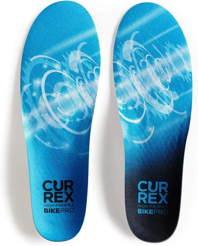 Vista 2 de CURREX BikePro Plantillas para ciclismo, ciclismo y motociclismo, inserciones de zapatos con soporte de arco con almohadillas metatarsianas, ayuda a