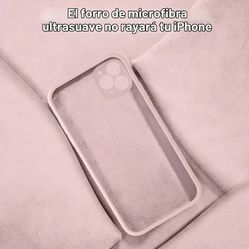 Vista 6 de Vooii Funda compatible con iPhone 11 Pro, silicona líquida mejorada con bordes planos, protección de cámara, forro de microfibra suave antiarañazos