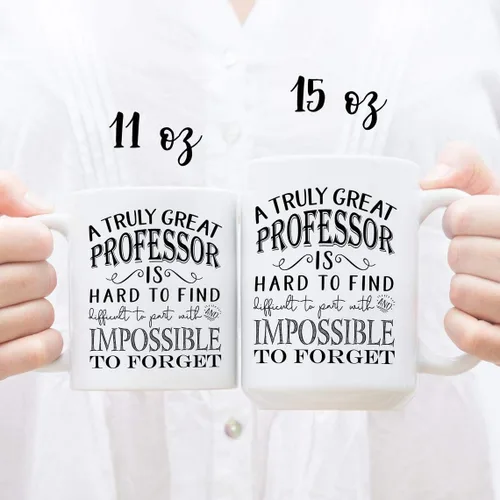 Vista 3 de Sweet & Salty Regalos de agradecimiento para profesores universitarios – A Truly Great Professor is Hard to Find Taza de café, el mejor regalo