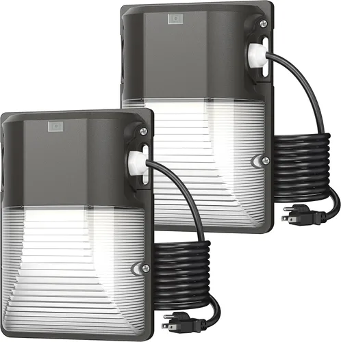 Vista 12 de CINOTON Paquete de luz LED de pared 3CCT de 30 W con sensor de atardecer a amanecer, 3000 K/4000 K/5000 K seleccionable, 3600 LM, luces de pared al