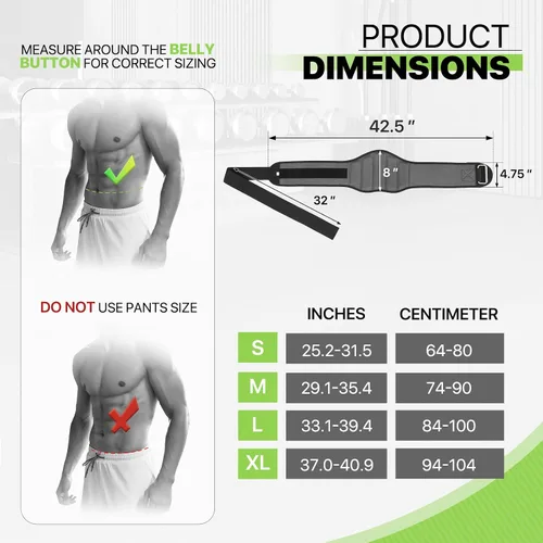 Vista 3 de Cinturón de levantamiento de pesas para hombres y mujeres, cinturón de gimnasio de apoyo lumbar y espalda de 8 pulgadas para culturismo, fitness