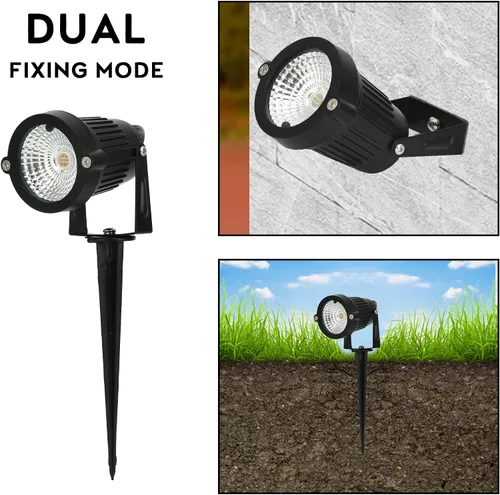 Vista 5 de Cambio de color Paisaje Iluminación LED de bajo voltaje Focos al aire libre 6W 12V IP66 Luces de paisajismo impermeables Control remoto Jardín