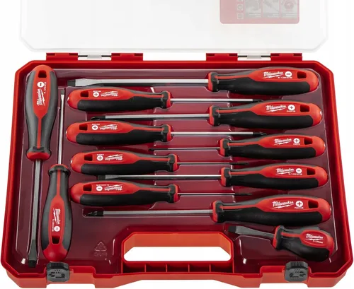 Vista 4 de Milwaukee Juego de 12 destornilladores Tri-Lobe 4932472003, rojo