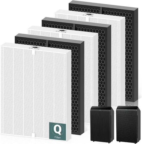 Vista 3 de 1712-0123-00 - Filter Q for Winix 5510 5520 5530 PlasmaWave Air Purifier SmokeGuard High Efficiency and Activated Carbon Filter for Home Bedroom