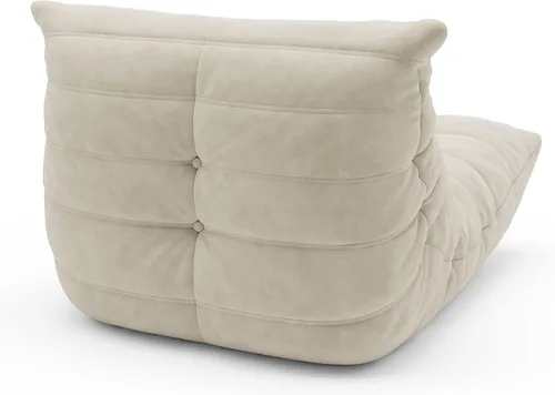 Vista 8 de Puf Togo sin comprimir de alta gama para adultos, sofá de espuma viscoelástica con tela suave, cómodo sillón de sala junto a la chimenea para sala