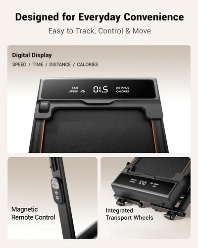 Vista 14 de Treadmill with 40% (15°) Incline & Handle Bar, Walking Pad with Incline