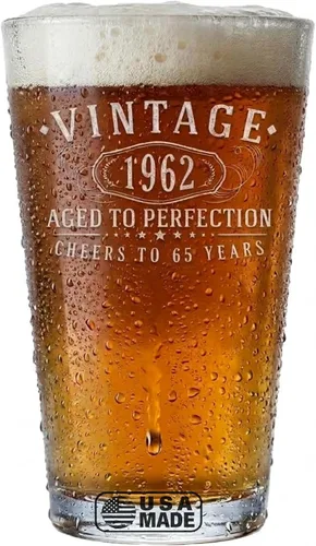 Vista 25 de Vintage 2008 Grabado Pint Glass 18 regalos de cumpleaños para niños niñas Claro
